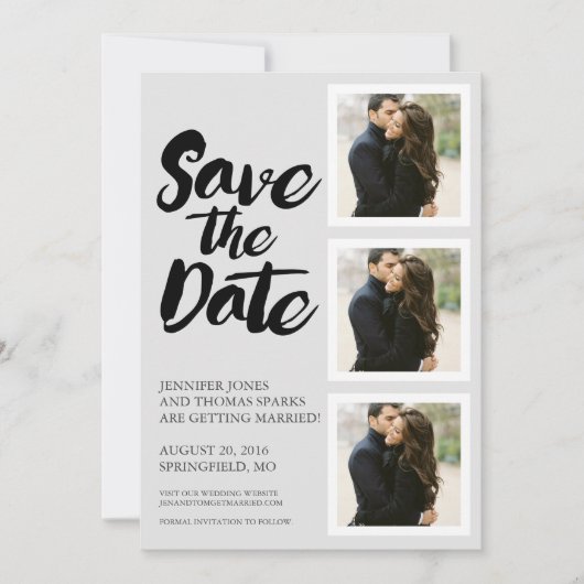 Save the Date Collage | BRUILOFTEN Kaart (Voorkant)