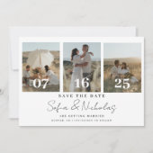 Save The Date Collage de mariage écriture moderne (Devant)