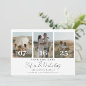 Save The Date Collage de mariage écriture moderne (Debout devant)