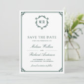 Save The Date Collage de photos de code QR de monogramme Mariage (Debout devant)