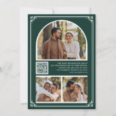 Save The Date Collage de photos de code QR de monogramme Mariage (Dos)