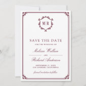 Save The Date Collage de photos de code QR Monogramme Mariage Bo (Devant)