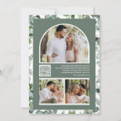 Save The Date Collage de photos de eucalyptus avec code QR pour (Dos)