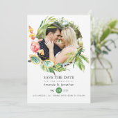 Save The Date Collage de photos de mariage d'été (Debout devant)