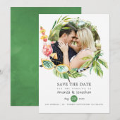 Save The Date Collage de photos de mariage d'été (Devant / Derrière)