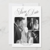 Save The Date Collage de photos de script élégant moderne (Devant)