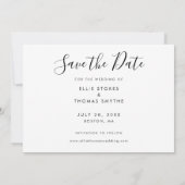 Save The Date Collage de photos de script élégant simple (Dos)