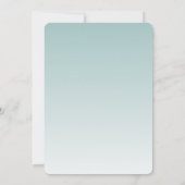 Save The Date Collage de photos en bois sarcelle Étape à franchi (Dos)