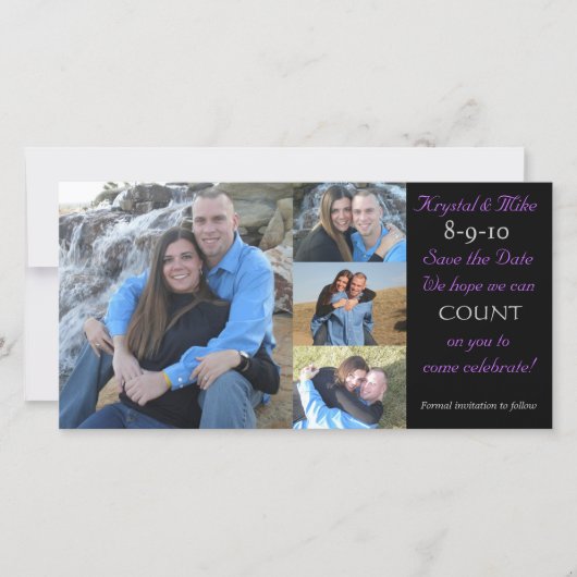 Save The Date Collage de photos Enregistrer la date (Devant)