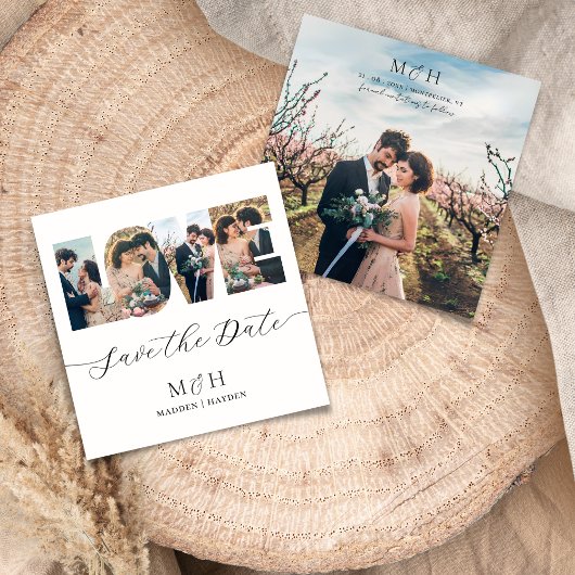 Save The Date Collage de photos moderne pour annoncer la date de