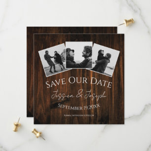 Save The Date Collage de photos rustique