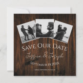 Save The Date Collage de photos rustique (Devant)
