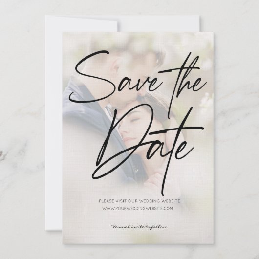 Save The Date Collage d'images lettres à la main (Dos)