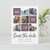 Save The Date Collage grille | Photo Enregistrer la date (Debout devant)