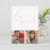 Save The Date Collage mariage 2 Photos Soyez notre invité Romant (Debout devant)