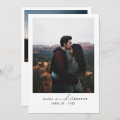 Save The Date Collage minimal photo unique moderne simple (Devant / Derrière)