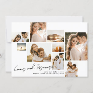 Save The Date Collage moderne personnalisable Qr Code Multi Phot