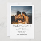 Save The Date Collage moderne simple photo minime unique (Dos)