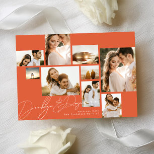 Save The Date Collage moderne Verona Sunset Multi Photo