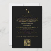 Save The Date Collage Multi Photos Simple Classique 6 Noir & Or (Dos)