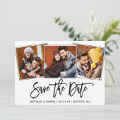 Save The Date Collage photo 3 écriture Modern Brush Script (Debout devant)