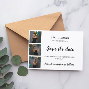 Save The Date Collage photo d'anniversaire