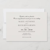 Save The Date Collage photo de mariage en noir et blanc minimali (Dos)