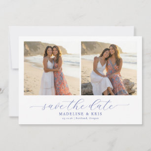 Save The Date Collage photo de plage beige romantique