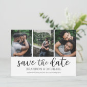 Save The Date Collage photo de script moderne LGBTQ (Debout devant)