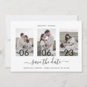 Save The Date Collage photo de script romantique moderne (Devant)