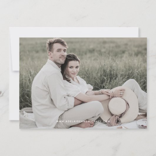 Save The Date Collage photo de script romantique moderne (Dos)