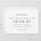 Save The Date Collage photo Elegant Blush et Mariage de la Marin (Dos)
