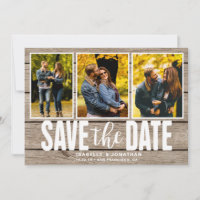 Collage photo en bois clair rustique