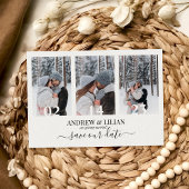 Save The Date Collage photo moderne Monogramme Mariage minimalis