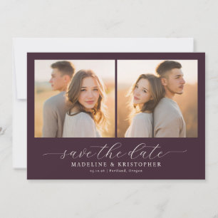 Save The Date Collage photo romantique de Bourgogne