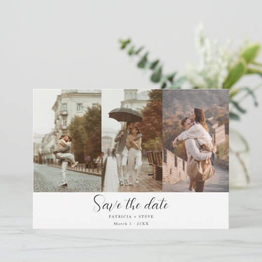 Save The Date Collage photo romantique Enregistrer la date Maria (Debout devant)