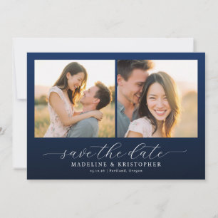 Save The Date Collage photo romantique marine