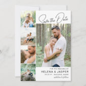 Save The Date Collage photo simple blanc propre 5 (Devant)