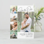 Save The Date Collage photo simple blanc propre 5 (Debout devant)