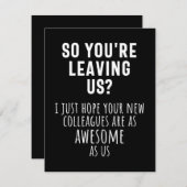 Save The Date colleague farewell, retirement, coworker, goodbye, (Devant / Derrière)