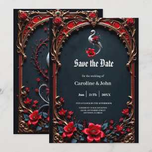 Save The Date Collection de mariage Elegant Cygne Blanc 