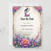 Save The Date Collection de mariage Enchanted Raven Wedding (Devant)