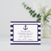 Save The Date Collection de Mariages de la marine d'Ancres nauti (Debout devant)