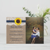Save The Date Collection de Mariages de tournesol rustique - Mar (Debout devant)
