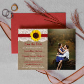 Save The Date Collection de Mariages de tournesol rustique - Rou
