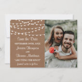 Save The Date Collection de Mariages Rustic Kraft (Devant)