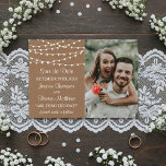 Save The Date Collection de Mariages Rustic Kraft<br><div class="desc">Célébrez en style avec ces photos mariages rustiques et très tendance enregistrer les cartes de dates. Ajoutez facilement votre propre texte personnalisé et votre photo à la conception à l'aide des cases de modèle ou cliquez pour customiser plus loin pour apporter des modifications plus avancées. Les éléments mariages correspondants se...</div>