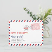 Save The Date Collection du service postal rouge de sauvegarde d (Debout devant)