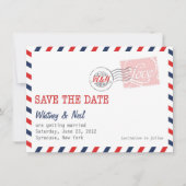 Save The Date Collection du service postal rouge pour annoncer l (Devant)