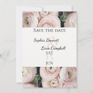 Save The Date Collection florale moderne Blush Pink